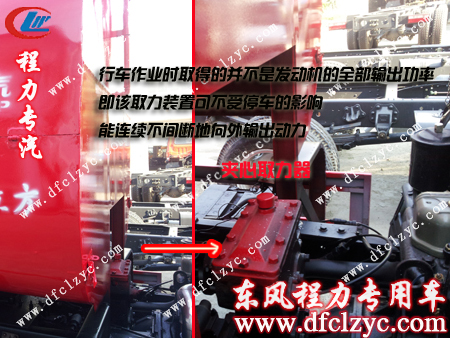 东风小霸王消防洒水车夹心取力器效果图