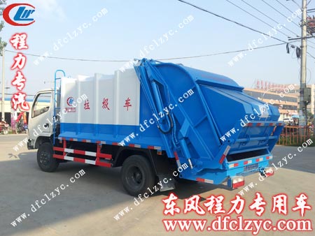 东风小霸王后翻斗式压缩垃圾车