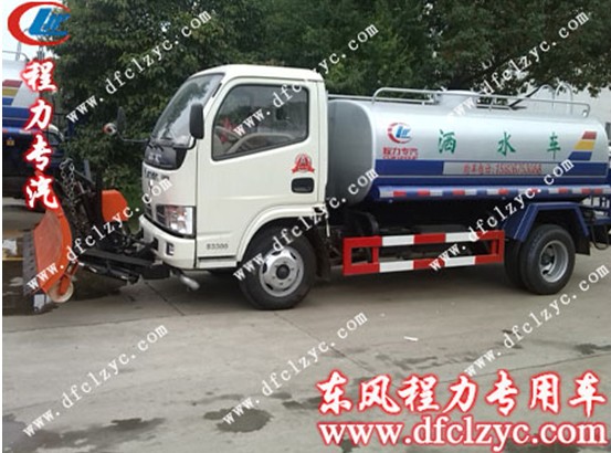湖北程力东风劲卡铲雪带洒水车