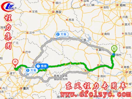 随州至南充的路线图