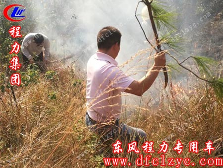 大家奋力灭火