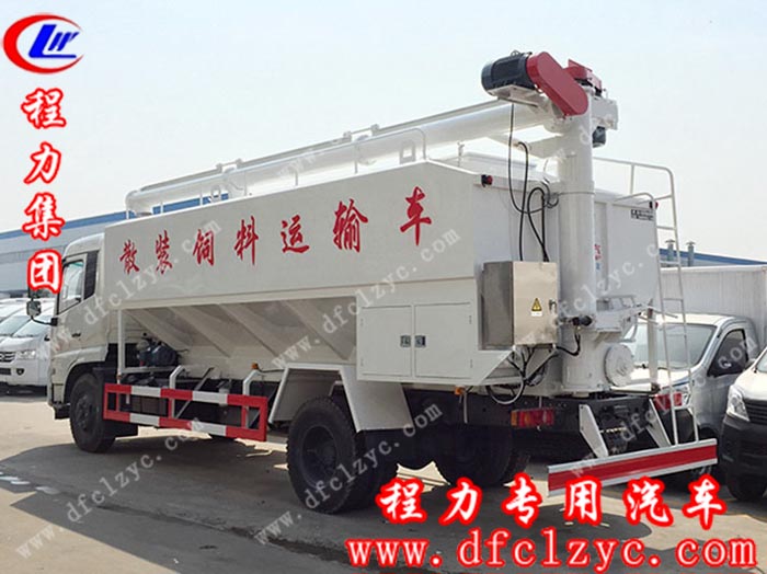程力专用汽车股份有限公司生产的东风天锦散装饲料车